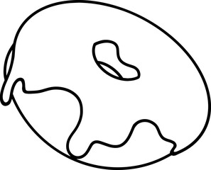 donut dessert outline drawing