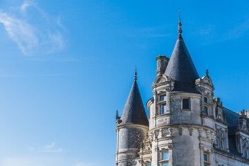 Châteavieux castle on a blue sky
