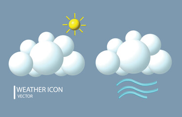 weather 3d vector