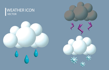 weather 3d icons good quality