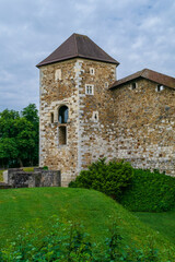 Fototapeta na wymiar Southeast view of the Pentagonal Tower at the Ljubljana castle in Slovenia