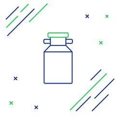 Line Can container for milk icon isolated on white background. Colorful outline concept. Vector