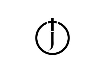 Christian Church logo and symbol design with the letter J