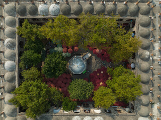 Koza Han Silk Bazaar Drone Photo, Bursa City Center, Bursa Turkey © raul77