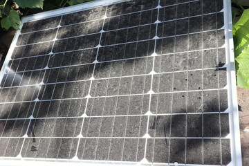 Old dirty solar pannel