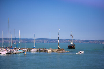 Balaton lake in Siofok Hungary