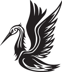 Stork bird vector design