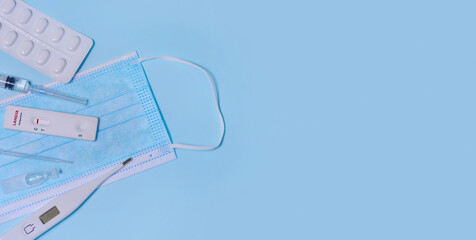 Express negative Langya henipavirus (LayV) test,Schnelltest, medical mask,...