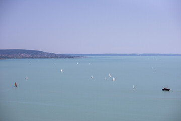 Obraz na płótnie Canvas View of Lake Balaton from the city of Tihany