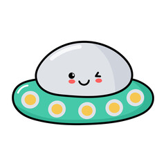 kawaii Ufo icon.