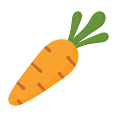 Fresh orange carrot vegetable icon.