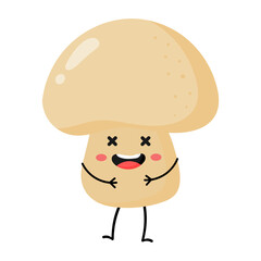 kawaii Cartoon mushroom icon.