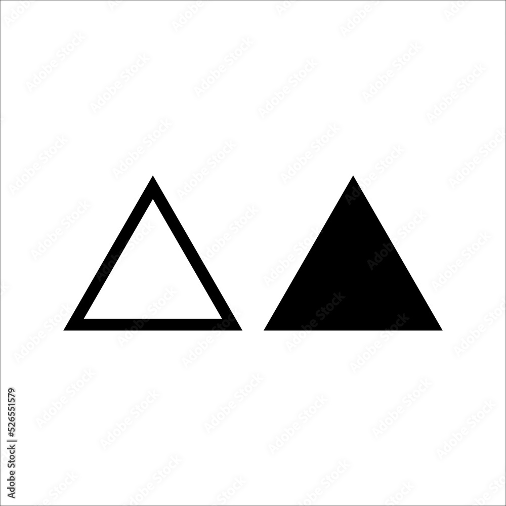 Wall mural Triangle icon vector symbol sign