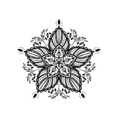 Mandala noir et blanc