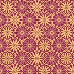 Muster aus grafischen Blumen