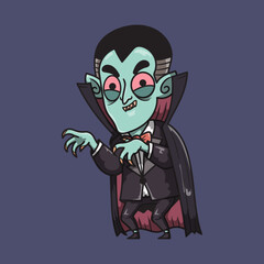 Obraz na płótnie Canvas Halloween character Dracula illustration