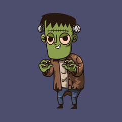 Halloween character Frankenstein illustration
