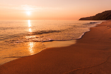 Strand Sonnenuntergang wellen sand