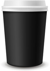 Coffee cup mockup. Realistic paper takeaway drink