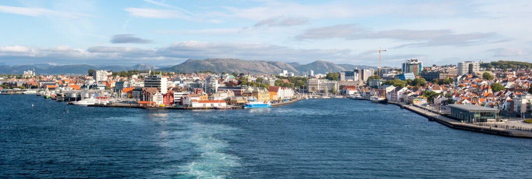 Stavanger view from harbor in Rogaland in Norway (Norwegen, Norge or Noreg)