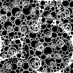Seamless monochrome background of circles. Vector illustration