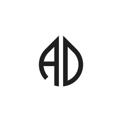 Alphabet letters Initials Monogram logo AD, DA, A and D