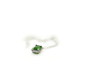 Jewelry - bracelet with green sapphire - minimal