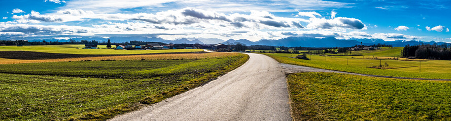 Fototapeta na wymiar old country road in austria