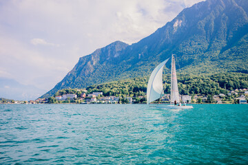 Le lac Léman et Port-Valais en Suisse © Gerald Villena