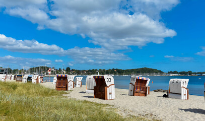 Strandkörbe, Urlaub Eckernförder Bucht, an der Ostsee