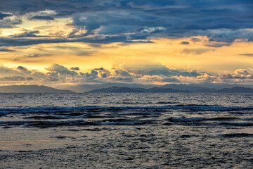 Fototapeta na wymiar Idyllic sunset landscape. Tarcoles, Costa Rica