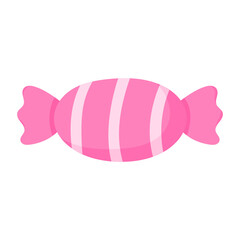 cartoon pink candy icon.