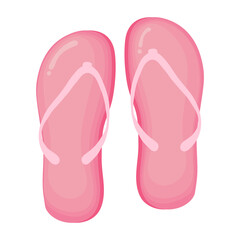 Beach slippers icon.
