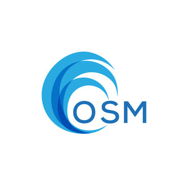OSM letter logo. OSM blue image on white background. OSM Monogram logo design for entrepreneur and business. OSM best icon.
