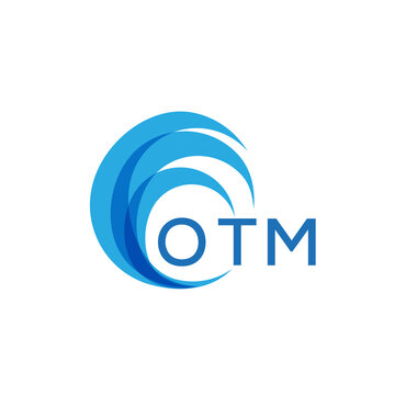 OTM letter logo. OTM blue image on white background. OTM Monogram logo design for entrepreneur and business. OTM best icon.
