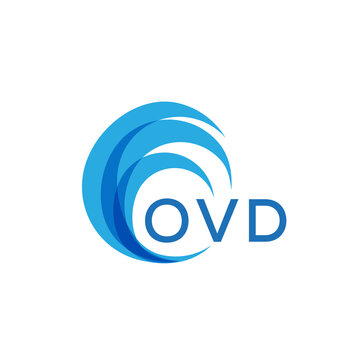 OVD letter logo. OVD blue image on white background. OVD Monogram logo design for entrepreneur and business. OVD best icon.
