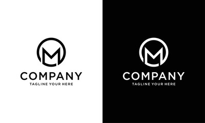Initial OM modern monogram and elegant logo design, Professional Letters Vector Icon Logo on a black and white background. - obrazy, fototapety, plakaty