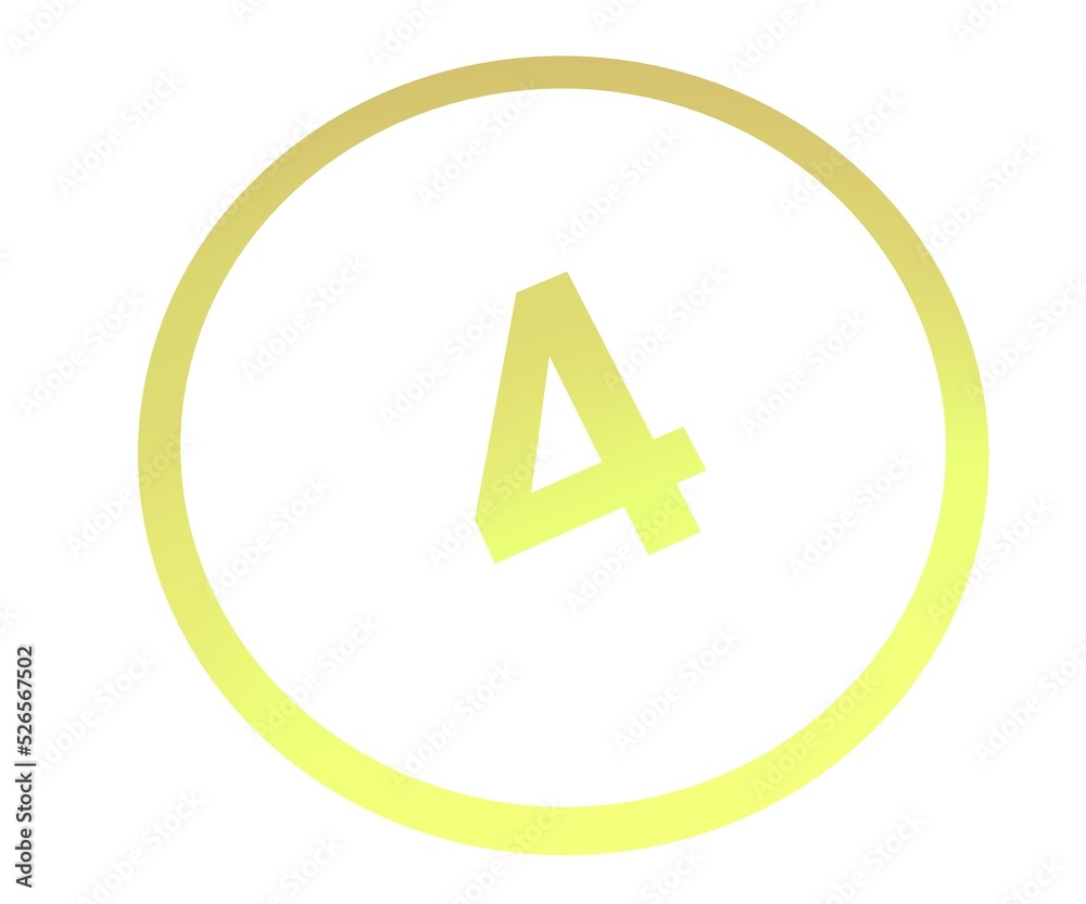 Poster Colored number or number in a circle from a gradient. Enumeration and numbering.
