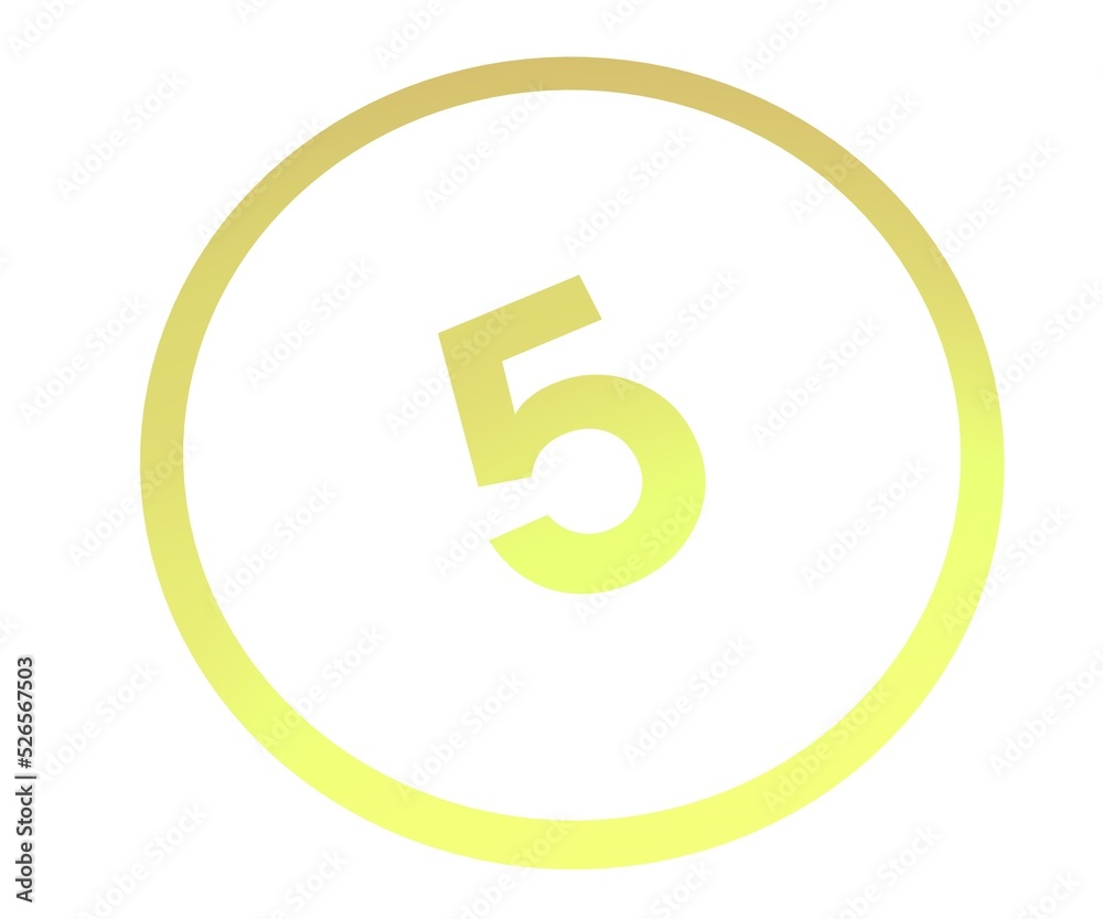 Aufkleber colored number or number in a circle from a gradient. enumeration and numbering.