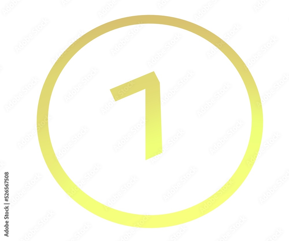 Poster colored number or number in a circle from a gradient. enumeration and numbering.