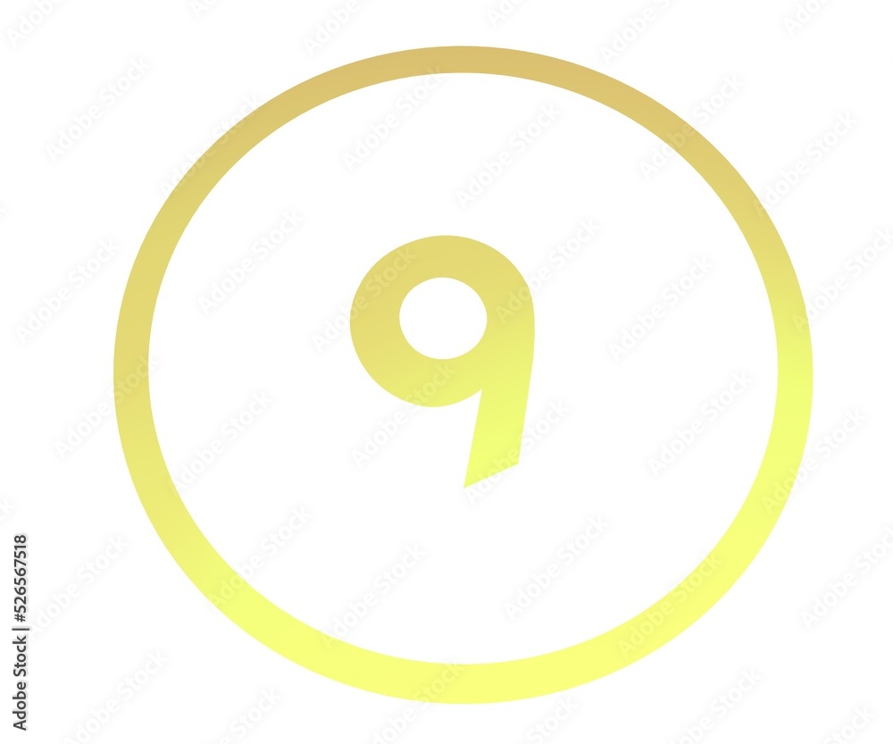 Poster colored number or number in a circle from a gradient. enumeration and numbering.