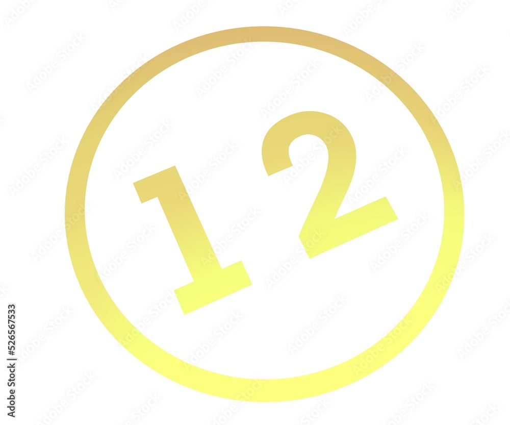 Poster colored number or number in a circle from a gradient. enumeration and numbering.