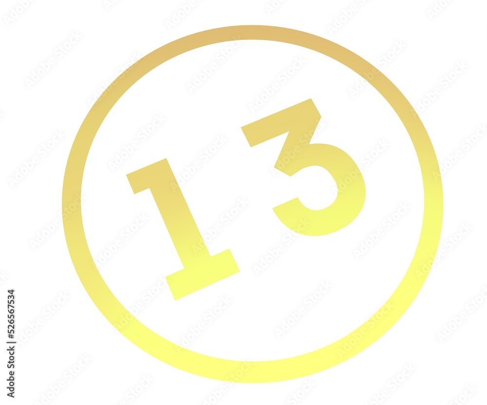 Poster Colored number or number in a circle from a gradient. Enumeration and numbering.