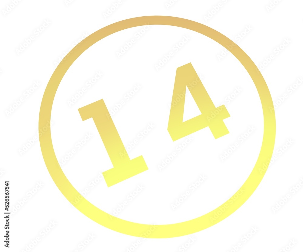 Poster colored number or number in a circle from a gradient. enumeration and numbering.