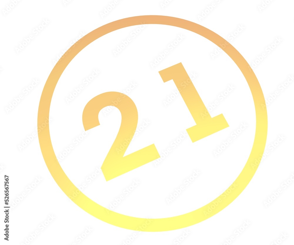 Aufkleber colored number in a circle from a gradient. enumeration and numbering.