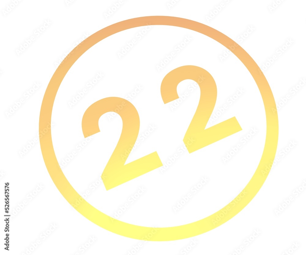 Poster colored number in a circle from a gradient. enumeration and numbering.
