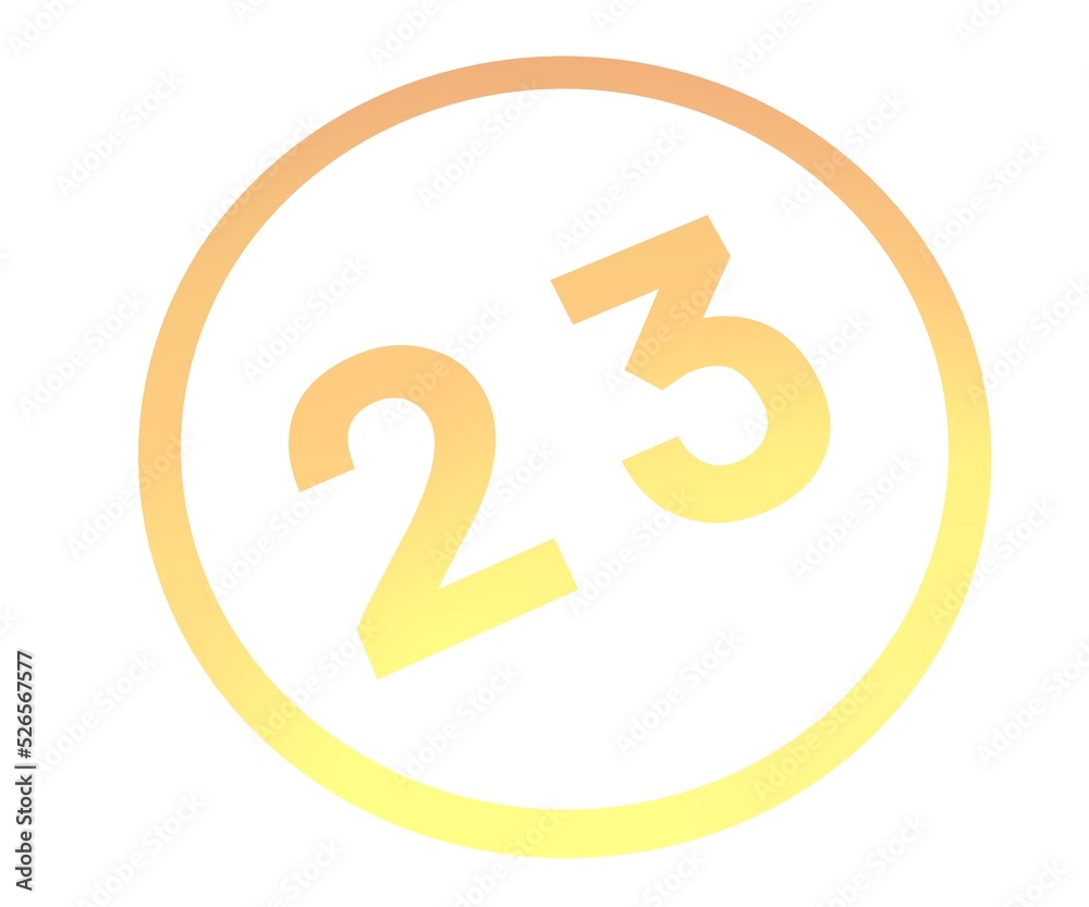 Poster colored number in a circle from a gradient. enumeration and numbering.