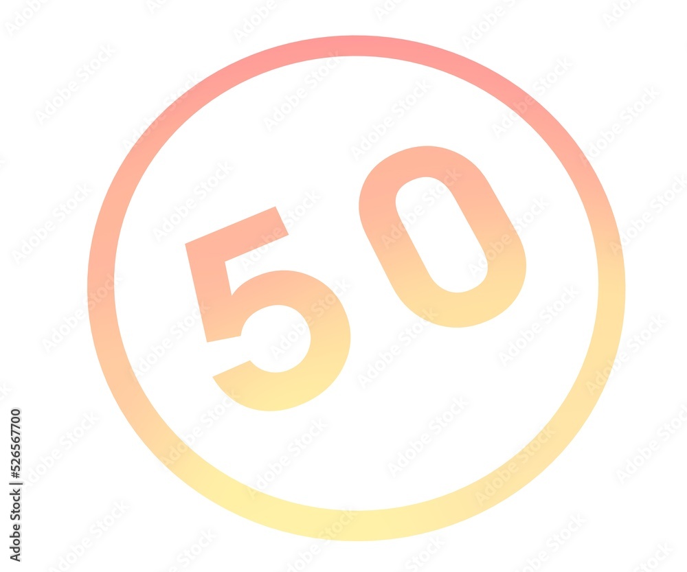 Poster colored number in a circle from a gradient. enumeration and numbering.