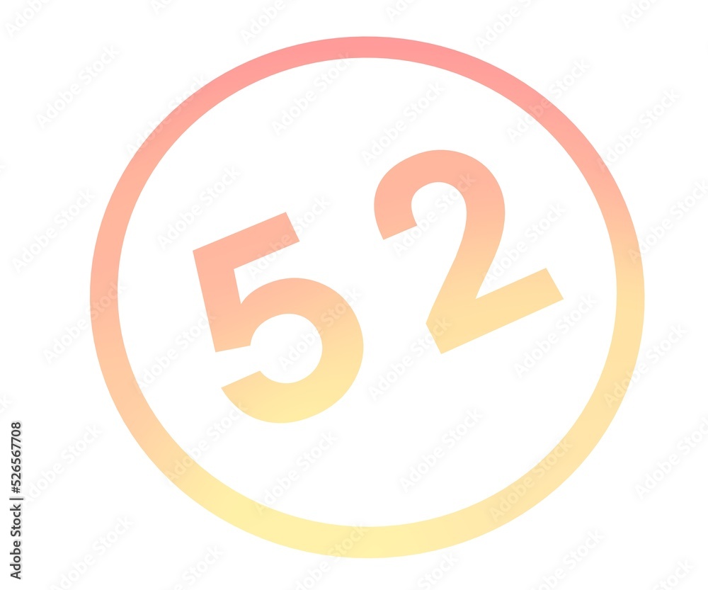 Poster colored number in a circle from a gradient. enumeration and numbering.