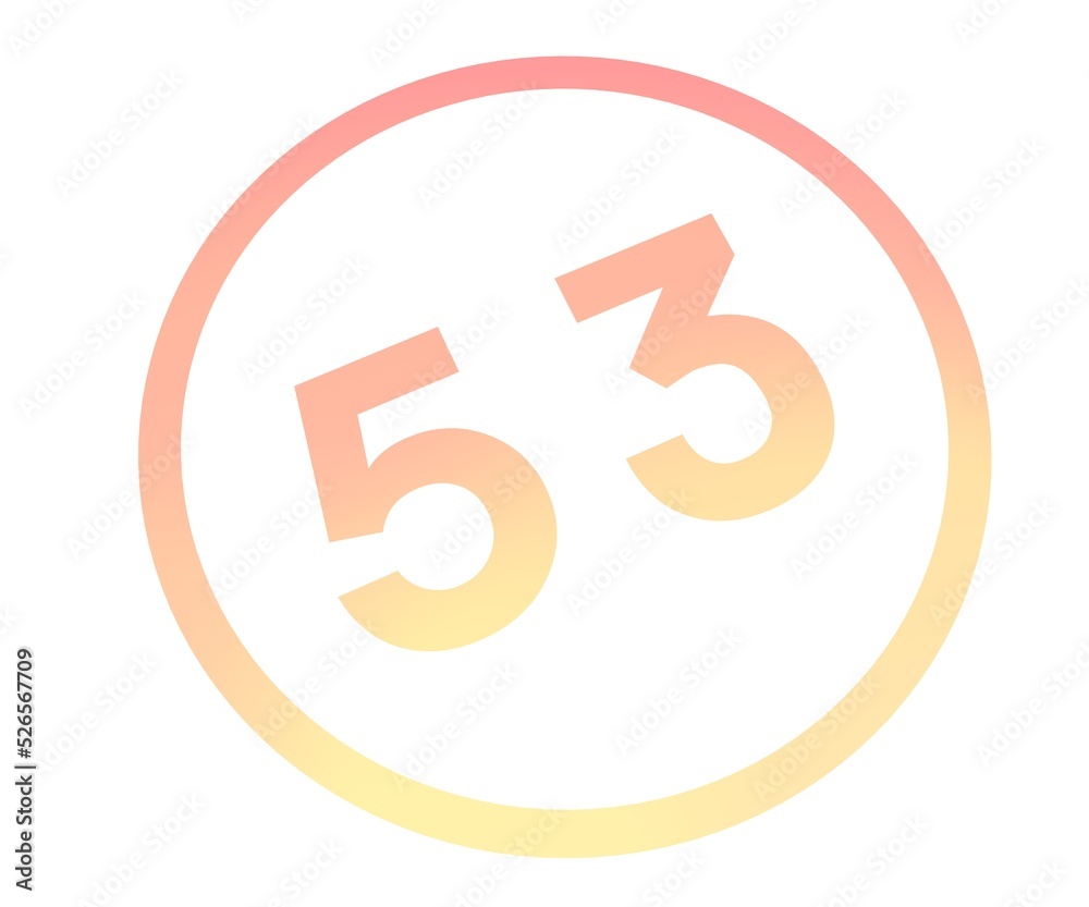 Poster colored number in a circle from a gradient. enumeration and numbering.
